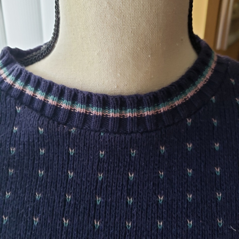 Woolrich Women navy printed sweater - Picture 4 of 7